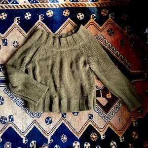 FREE PEOPLE chunky off the shoulder slouch sweater